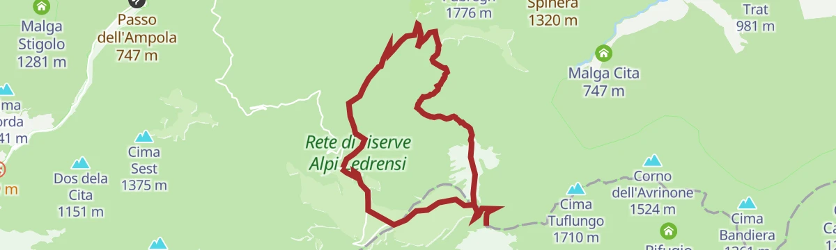 Route map: Attorno al Monte Tremalzo